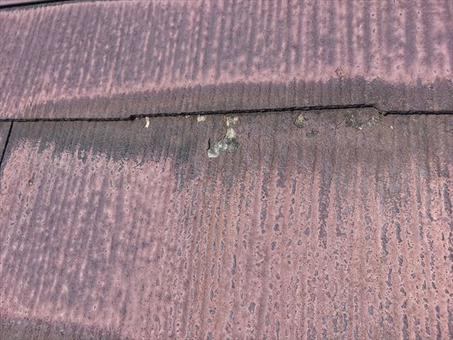 屋根点検　カラーベスト　スレート　釘浮き　褪色