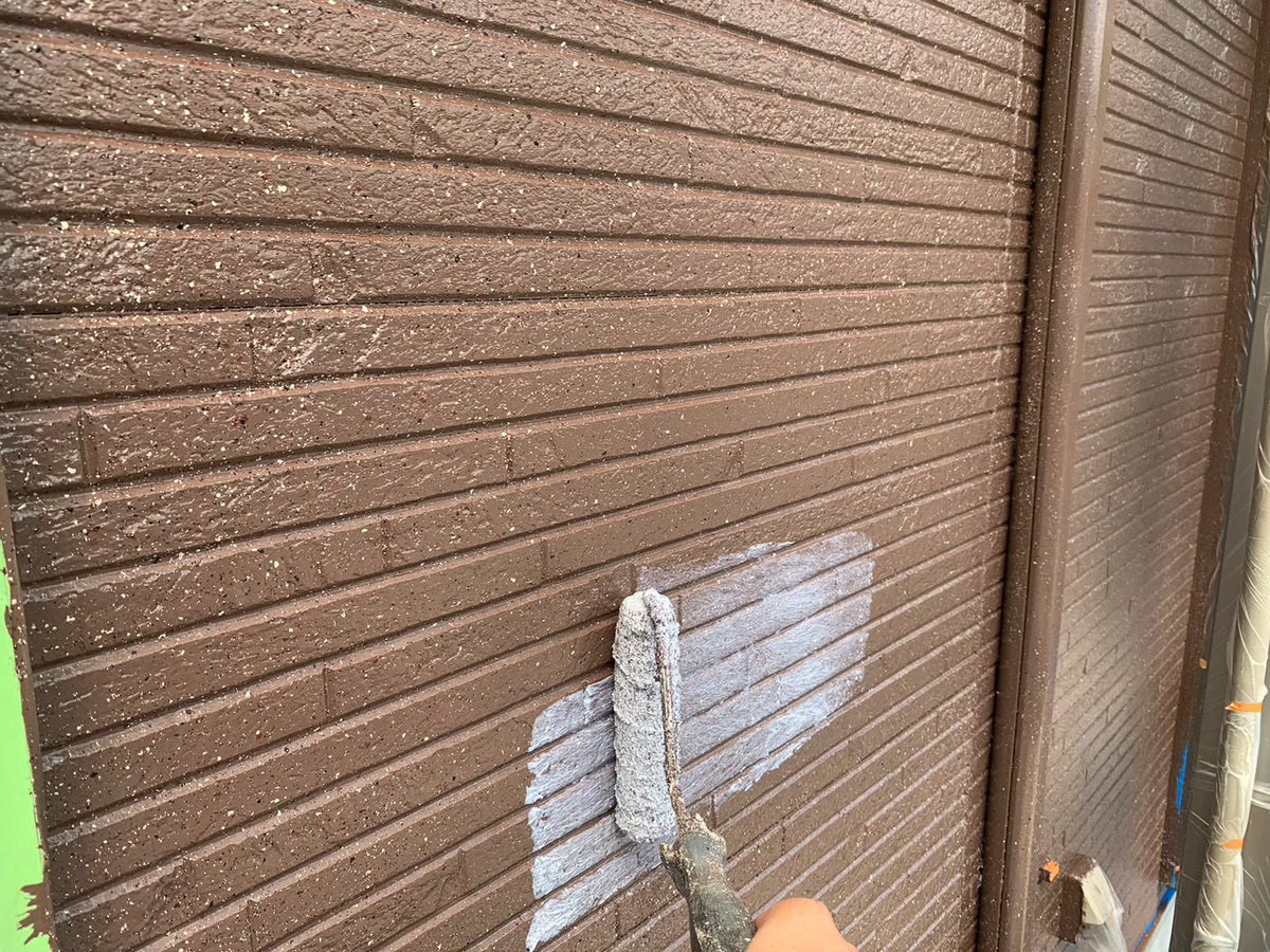 サイディング外壁クリヤー塗布