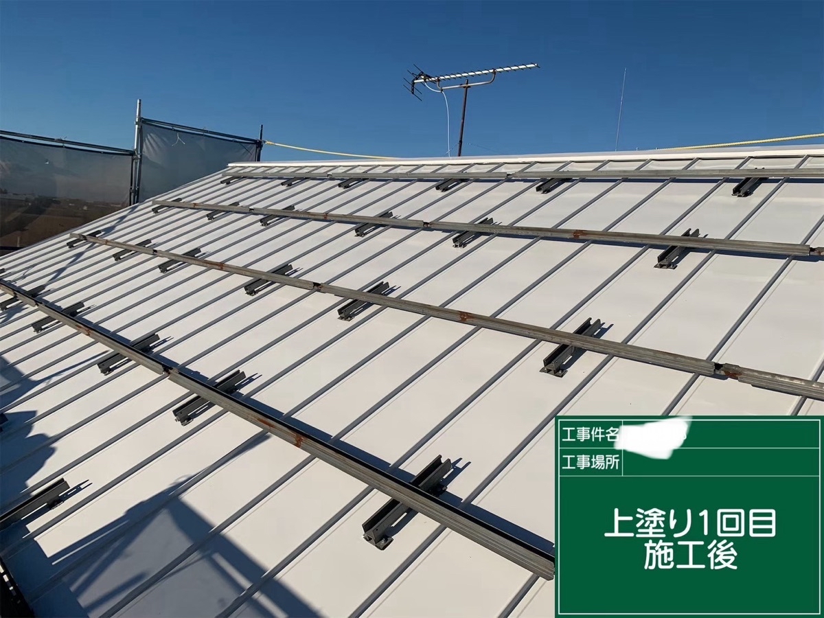 愛知県日進市で錆びてしまった瓦棒葺き屋根を屋根塗装しました！